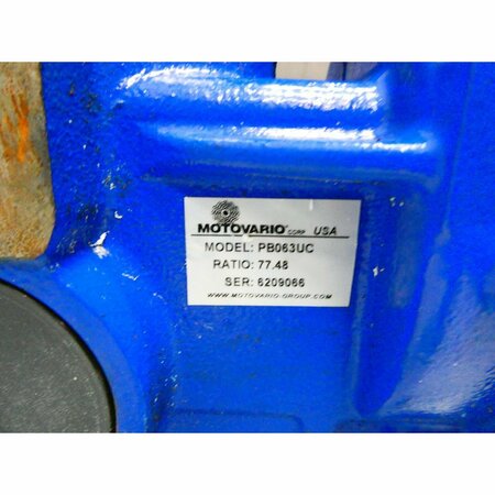 Motovario 1-1/2 in. 77.48:1 Right Angle Gear Reducer PB063UC